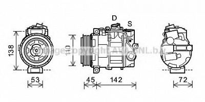 AVA QUALITY COOLING msk577 -  Компрессор, кондиционер